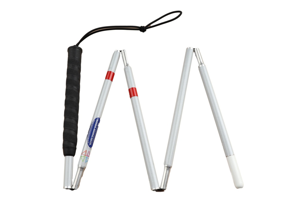 Foldable aluminum cane