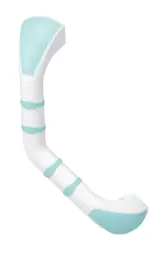 blanc/menthe - courbé - 32,5 cm