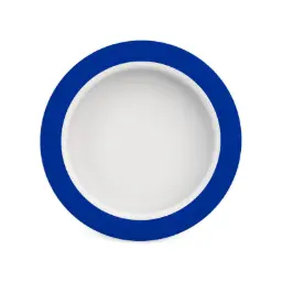 20 cm - wit met blauwe rand