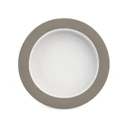 20 cm - wit met grijze rand