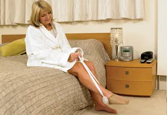 Stocking puller ankle