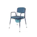 Chaise de toilette bleue réglable en hauteur 