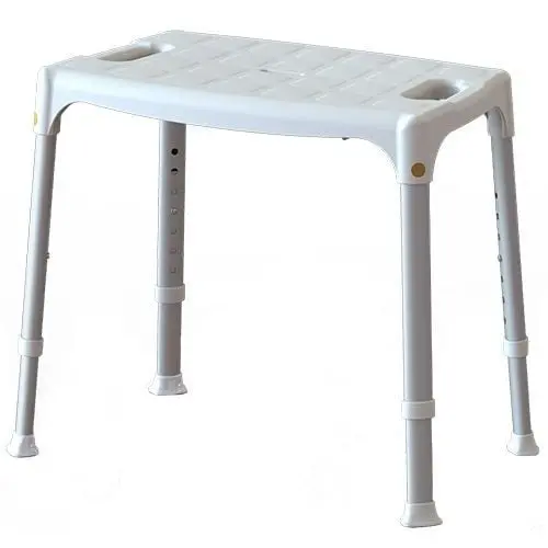 Chaise de douche en aluminium avec siège en plastique