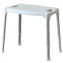 Chaise de douche en aluminium avec siège en plastique