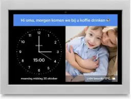 DayClock10-Generations Black with white frame