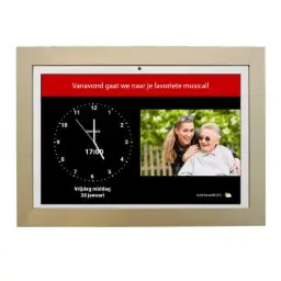 DayClock10-Generations White with gold frame