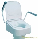 Höhenverstellbare Toilettenerhöhung mit Armlehnen