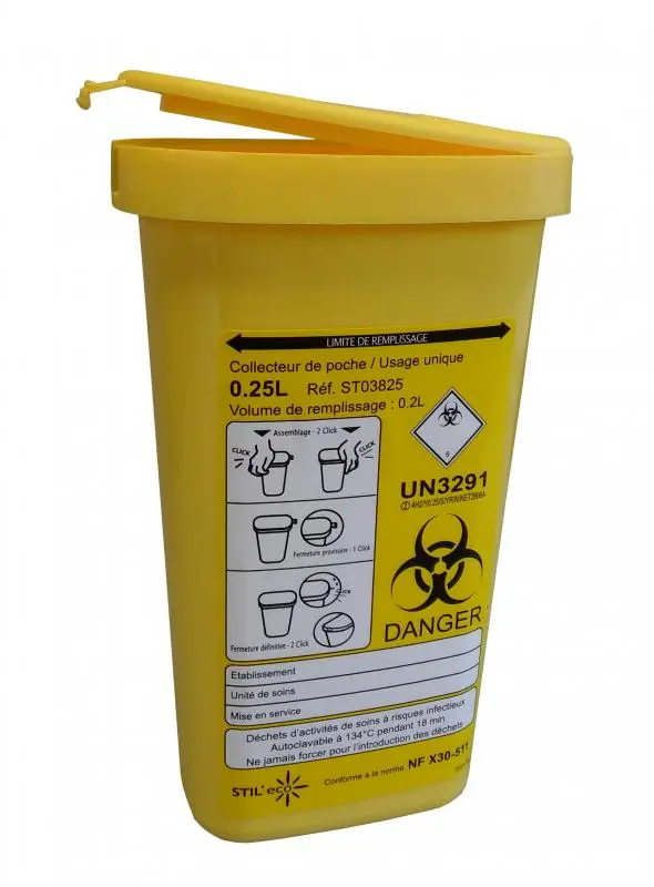 STIL'eco Pocket Naaldcontainer 0,25 L | Compacte Container voor Gebruikte Naalden