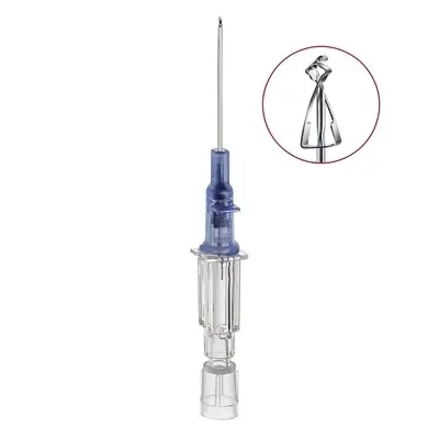 Introcan Safety® PUR Katheter zonder Vleugels 22G Blauw | 25 mm – Doos van 50