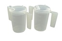 Drinking cup with flat handles and two spout lids