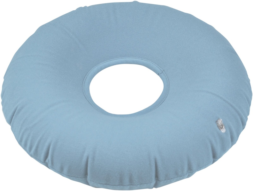 Inflatable ring cushion for pressure relief
