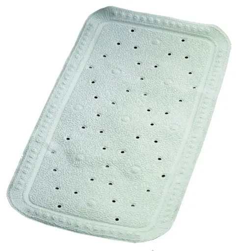 Badmat antislip - rubber met zuignapjes - grijs