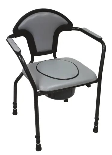 Chaise percée New Open - réglable en hauteur - gris