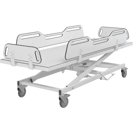Verrijdbare Douchewagen MSCT 4 – Handmatige Hoogteverstelling (Hydraulisch)