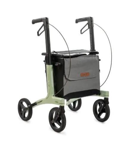 Rollz Air Carbon Rollator – Ultralicht (4,9 kg), Stabiel & Compact | Lichtgewicht Rollator met Zitje