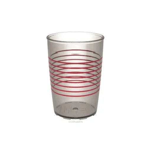 Beker Ornamin transparant met geribbeld design - 250 ml