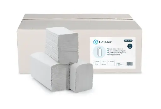 Gclean Z-Gevouwen Handdoekjes 2-Laags | Doos van 3750 Papieren Handdoeken