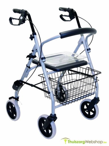 Rollator in aluminium, opvouwbaar