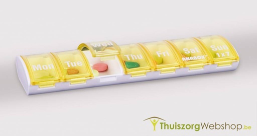 Pillendoosje voor 1 week, 1 vak per dag