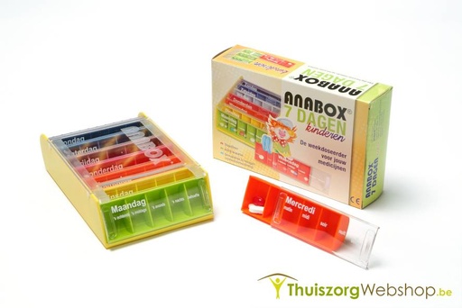 Kinder pillendoos met 5 vakken per dag