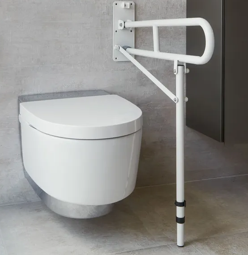 Opklapbare toiletbeugel met vloersteun  
