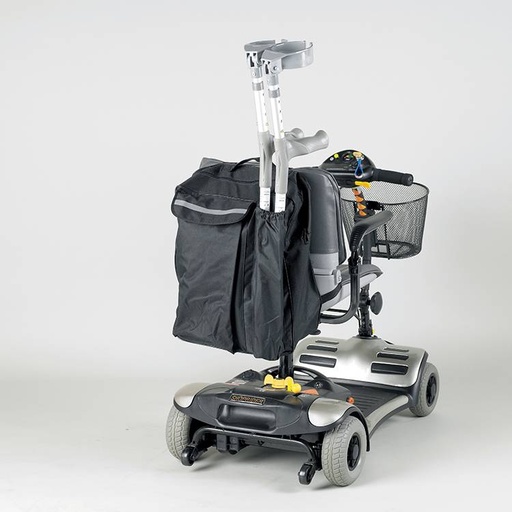 Opbergtas voor achteraan de scooter of rolstoel met wandelstokzakje