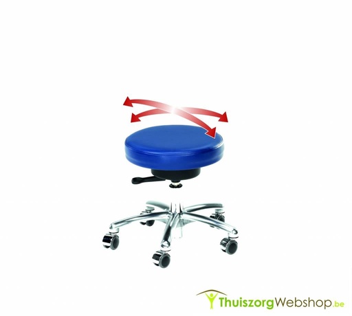 Werkkruk Rollhocker Flex met 5 wielen en zachte Flexibele zitting