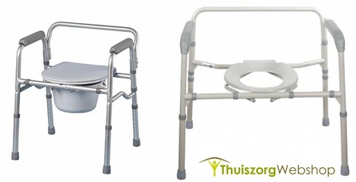 Opvouwbare toiletstoel/toiletkader met zitting  