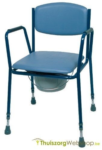 Hoogteverstelbare blauwe toiletstoel 