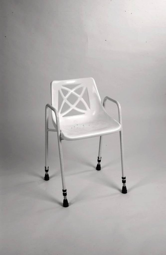 Shower chair with armrests and backrest