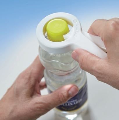 Flessenopener voor plastic doppen 