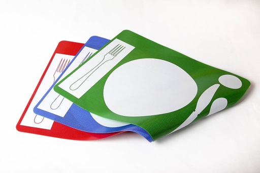 Platzmat: Antislip placemat met hoog contrast pictogrammen