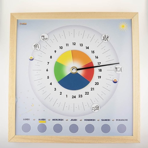24 hour clock with variable day format