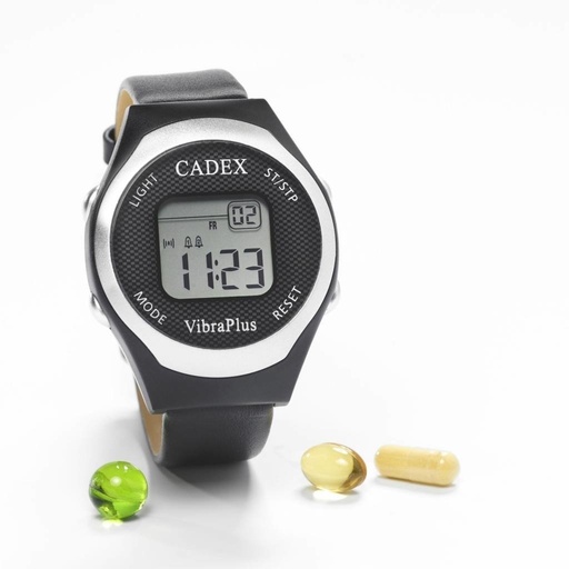 Cadex vibra plus medicijnhorloge met 8 alarmen