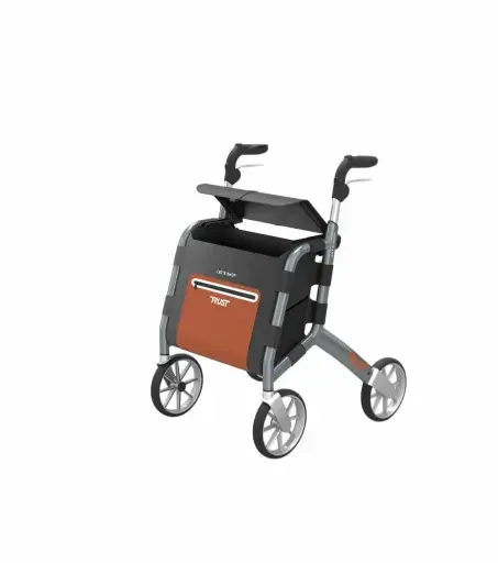 Let’s Shop rollator – Lichtgewicht Boodschappenrollator met Grote Tas en Zitje