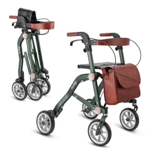 Trive – compacte dubbel plooibare rollator met stijlvol Brits design