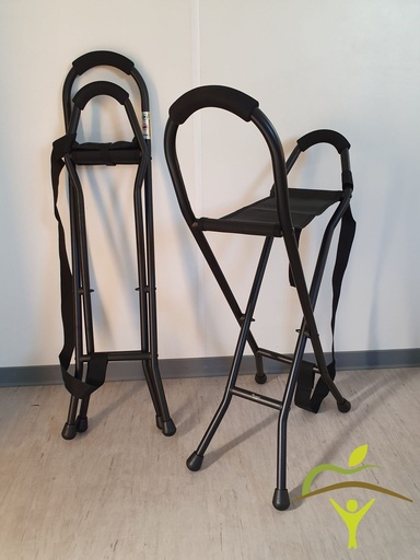 Pluviose wandelstokstoeltje hoog, in aluminium