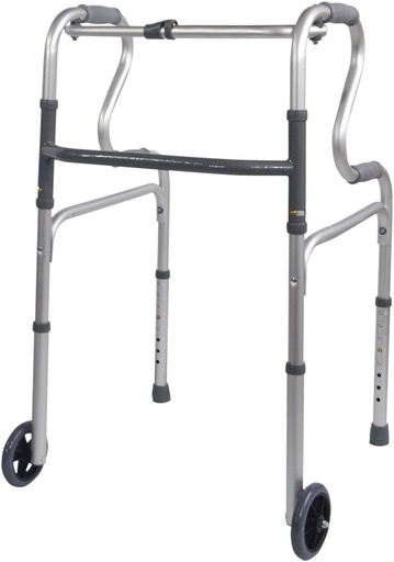 Opvouwbare looprek met 2 wielen 