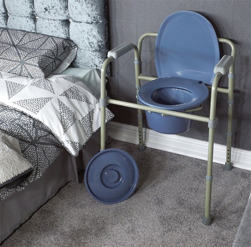 Blue toilet chair