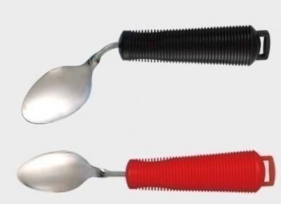 Soup spoons with ergonomic handle