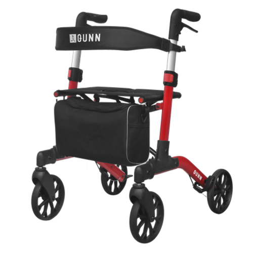 Brooklyn Rollator – Stijlvolle & Compacte Dubbel Plooibare Rollator met Tas en Rugleuning
