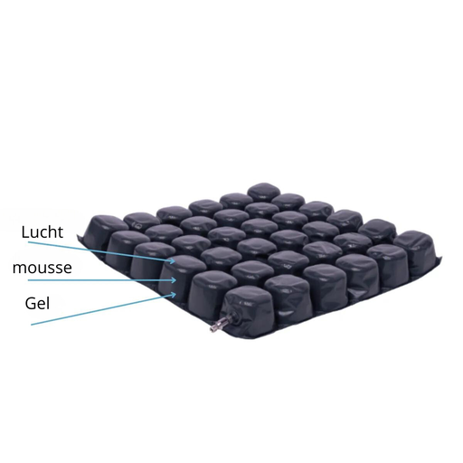 Gel-mousse en lucht - anti-decubitus rolstoelkussen Cozy UFG