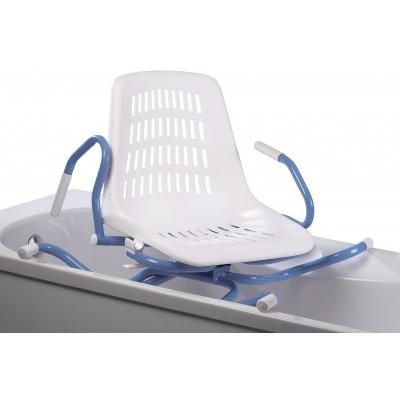 Siège de bain rotatif à 360° Spidra 600 avec accoudoirs rabattables.