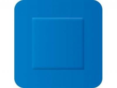 Detecteerbare pleisters, blauw, PE, 3,8 x 3,8 cm - Doos van 100