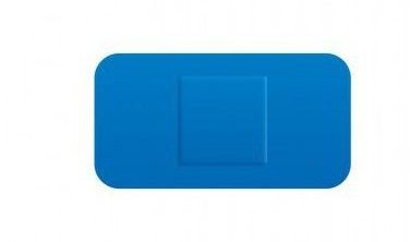 Detecteerbare pleisters, blauw, PE, 3,8 x 7,2 cm - Doos van 50